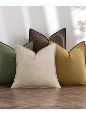 Neutral Linen Pillow Covers - 4 Pack